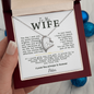 To My Wife Forever Love Necklace — Heart Pendant Gift for Wife with Message Card