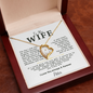 To My Wife Forever Love Necklace — Heart Pendant Gift for Wife with Message Card