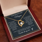 To My Beautiful Wife Necklace with Personalized Message Card | Gift for Wife
