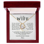 To My Wife Forever Love Necklace — Heart Pendant Gift for Wife with Message Card