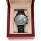 Engraved men's graduation watch multiple views — faith gift from parents | The Faith World