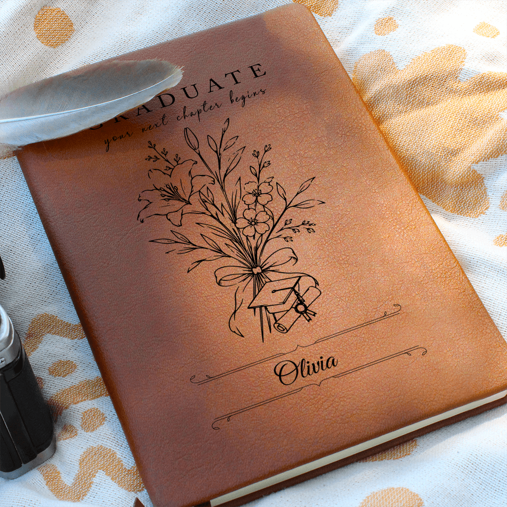 Personalized graduate journal — your next chapter begins | gift for her | The Faith World