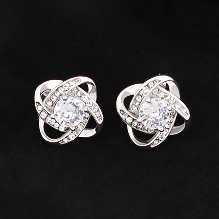 Love knot stud earrings 14K gold — Christian jewelry | The Faith World
