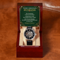 Men's Openwork Watch – Always & Forever Card, Black Leather Band