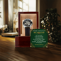 Men's Openwork Watch – Always & Forever Card, Black Leather Band