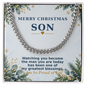 Men's Cuban Link Chain Necklace for Son – Christmas Gift