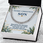 Men's Cuban Link Chain Necklace for Son – Christmas Gift