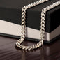 Men's Cuban Link Chain Necklace for Son – Christmas Gift