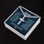 Cuban link chain with engraved cross — Christian gift for dad | The Faith World