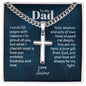 Personalized Cuban link chain with engraved cross — Christian gift for Dad | The Faith World