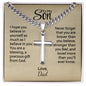 Cuban chain with engraved cross necklace — Christian gift | The Faith World