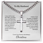 Cuban chain with engraved cross necklace — Christian gift | The Faith World