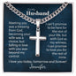 Cuban link chain with engraved cross — Christian gift for husband | The Faith World