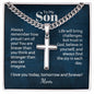 Engraved cross with Cuban chain — personalized Christian gift | The Faith World