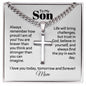 Cuban chain with engraved cross — Christian gift for son | The Faith World