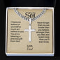 Cuban chain with engraved cross necklace — Christian gift | The Faith World