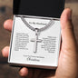 Cuban chain with engraved cross necklace — Christian gift | The Faith World