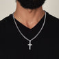 Personalized Cuban link chain with engraved cross — Christian gift for Dad | The Faith World