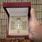Cuban chain with engraved cross necklace — Christian gift | The Faith World