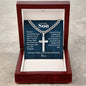 Engraved cross with Cuban chain — personalized Christian gift | The Faith World