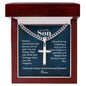 Engraved cross with Cuban chain — personalized Christian gift | The Faith World