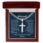Cuban link chain and engraved cross — Christian gift for husband | The Faith World