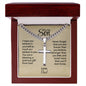 Cuban chain with engraved cross necklace — Christian gift | The Faith World