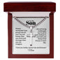 Cuban chain with engraved cross — Christian gift for son | The Faith World