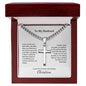 Cuban chain with engraved cross necklace — Christian gift | The Faith World