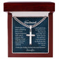Cuban link chain with engraved cross — Christian gift for husband | The Faith World