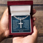 Cuban link chain with engraved cross — Christian gift for husband | The Faith World