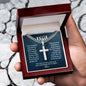 Cuban link chain with engraved cross — Christian gift for dad | The Faith World