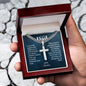 Personalized Cuban link chain with engraved cross — Christian gift for Dad | The Faith World