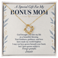 Bonus Mom Blessing Love Knot Necklace – Faith Gift from Bonus Son or Daughter