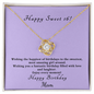 Love knot necklace in gold and silver — sweet 16 birthday gift for daughter | Nordenzi