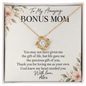 Bonus Mom Necklace – Love Knot Pendant, Personalized Stepmom Gift