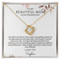 To My Mom Love Knot Necklace | On My Wedding Day | Personalized Gift from Daughter