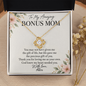 Bonus Mom Necklace – Love Knot Pendant, Personalized Stepmom Gift