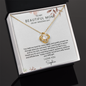 To My Mom Love Knot Necklace | On My Wedding Day | Personalized Gift from Daughter