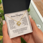 To My Bonus Daughter Love Knot Necklace – Personalized Gift from Bonus Mom or Dad