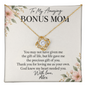 Bonus Mom Necklace – Love Knot Pendant, Personalized Stepmom Gift