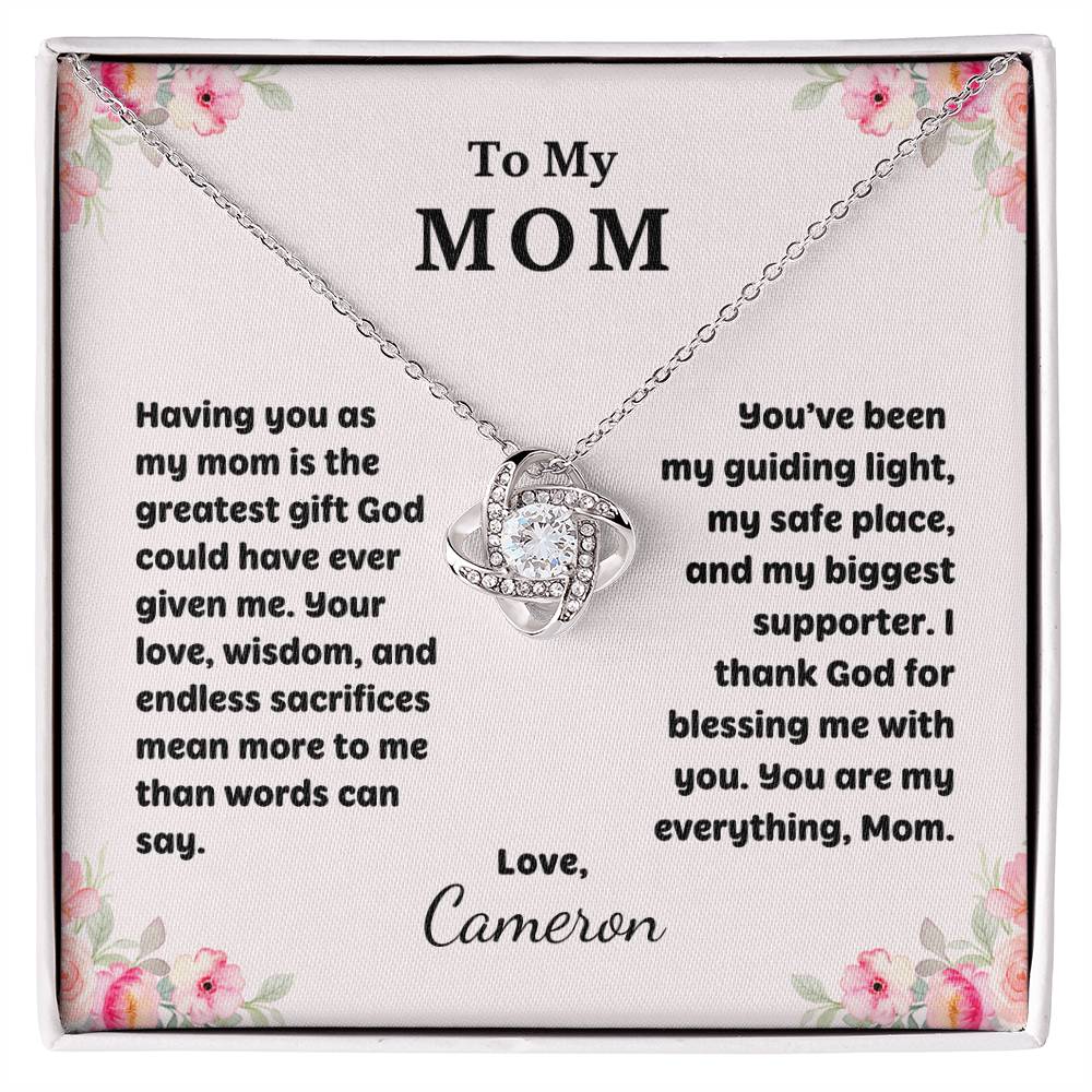 Mom love knot necklace — Christian gift for Mom | Nordenzi