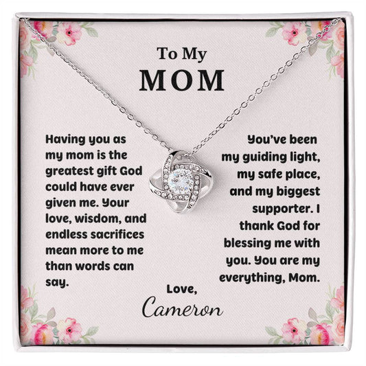 Mom love knot necklace — Christian gift for Mom | The Faith World
