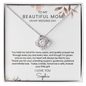 To My Mom Love Knot Necklace | On My Wedding Day | Personalized Gift from Daughter