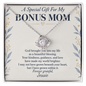 Bonus Mom Blessing Love Knot Necklace – Faith Gift from Bonus Son or Daughter