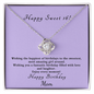 Love knot necklace in gold and silver — sweet 16 birthday gift for daughter | Nordenzi