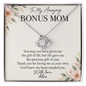 Bonus Mom Necklace – Love Knot Pendant, Personalized Stepmom Gift