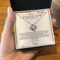 To My Mom Love Knot Necklace | On My Wedding Day | Personalized Gift from Daughter