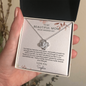 To My Mom Love Knot Necklace | On My Wedding Day | Personalized Gift from Daughter