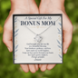 Bonus Mom Blessing Love Knot Necklace – Faith Gift from Bonus Son or Daughter